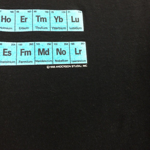 Vintage 1990s Periodic Table of the Elements Single Stitch T-Shirt Large Science - Picture 4 of 10